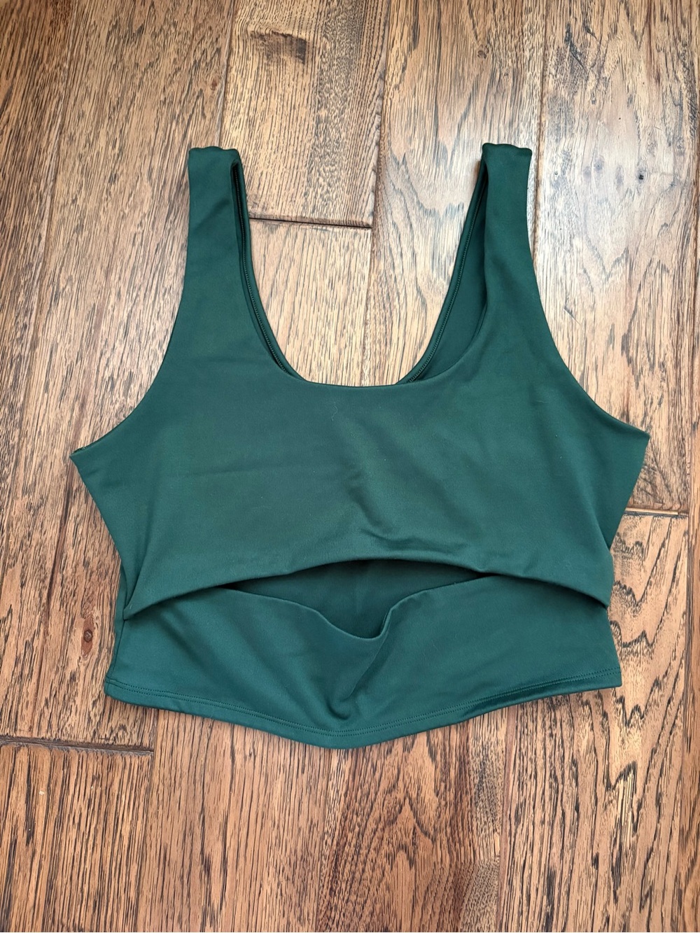 Victoria's Secret Forest Green Layered Scoop Crop Top